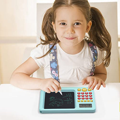 Math Games for Kids Ages 5 6 7 8, LCD Writing Tablet for Kids Educational Math Learning Games, Birthday Gifts for Boys Girls (Blue) - color: Math Writing Tablet