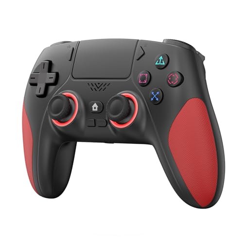 Kamylorus Wireless Controller for PS-5, Gaming Controller for PC with Hall Effect, Programmable/Remap/Turbo, Dual Vibration, 3.5Mm Audio Jack, 6-Axis Motion Control Gamepad with Speaker(Black) - color: Black