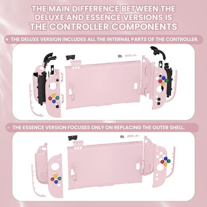 eXtremeRate DIY Replacement Shell Buttons for Nintendo Switch 2, Full Set Rear Back Plate Controller Housing with Button for Switch 2 Console & Joycon 2 - Deluxe Version - Cherry Blossoms Pink - color: Cherry Blossoms Pink