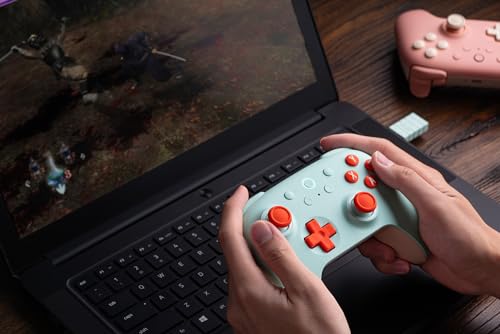 8Bitdo Ultimate 2C Wireless Controller for Windows PC and Android, with 1000 Hz Polling Rate, Hall Effect Joysticks and Triggers, and Remappable L4/R4 Bumpers (Mint) - color: Mint
