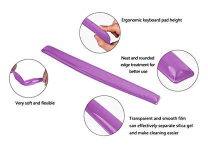 Gel Keyboard & Mouse Wrist Rest Set - Keyboard Wrist Rest Pad & Mouse Support for Office Gaming Pad Computer Laptop Ergonomic Comfortable Pain Relief- Pad Set - color: Purple Pad Set