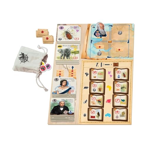 in The Footsteps of Darwin: Correspondence Expansion to Mensa Select Winner | Tile Placement Board Game for Kids, Teens & Adults | Fun & Educational Strategy Game | Ages 8+ | 2-5 Players | 30 Min