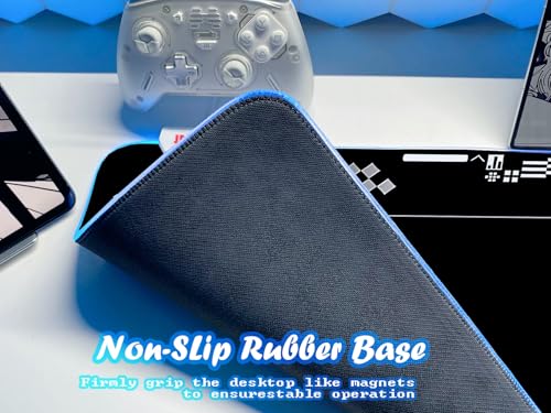 JMIYAV White Gaming Mouse Pad RGB Mousepad Non-Slip Rubber Base Extra Large Cool XL XXL Computer Desk Pad Gaming Accessories LED Light Up Extended Big Mouse Pad for Gamer Stealth HUD - color: Stealth HUD