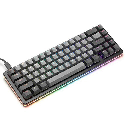 Drop ALT Mechanical Keyboard — 65% (67 Key) Gaming Keyboard, Hot-Swap Switches, Programmable Macros, RGB LED Backlighting, USB-C, Doubleshot PBT, Aluminum Frame (Kaihua Box White, Black) - color: Black, style: Kaihua Box White