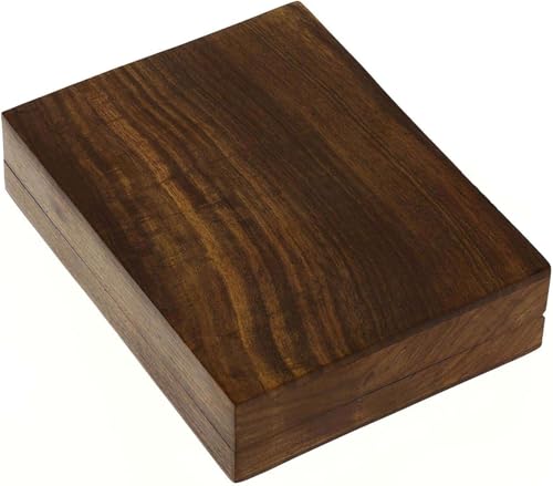 Double Deck Playing Card Holder Box | Wooden Storage Case for 2 Decks of Cards | Elegant Organizer for Poker, Bridge, Rummy & Game Nights (Cards not Include)