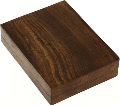 Double Deck Playing Card Holder Box | Wooden Storage Case for 2 Decks of Cards | Elegant Organizer for Poker, Bridge, Rummy & Game Nights (Cards not Include)