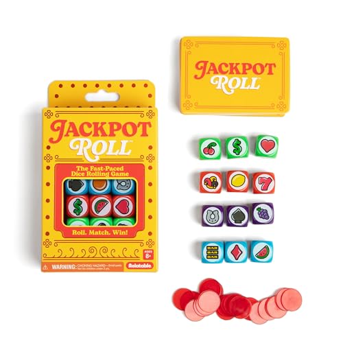 Jackpot Roll by Relatable – A Fast Paced Casino Themed Dice Game for Family Game Night and Games for Adults – Includes 20 Betting Tokens, 50 Cards, 12 Dice and Instructions