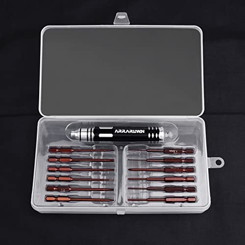 Hex Screwdrivers Set 12 in 1 RC Tool Sets Hobby Tools Kit | RC Car Tool Set RC Model Drone Airplane Robotics Helicopter Quadcopter Boat FPV Home Appliances Repair - color: Brown