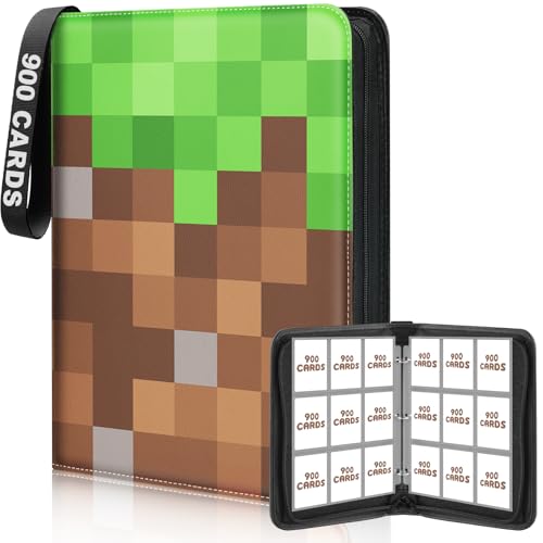 9 Pocket Trading Card Binder, 900 Card Capacity, Green | Holds up to 900 cards with 50 removable sleeves; ideal for sports cards, game cards, and photo card collections - color: Deep Green, size: Large