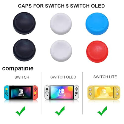 Accessories Bundle for Nintendo Switch OLED, Travel Carrying Bag Case, Screen Protector, Charger & Cable, Game Holder and Headphones 18 in 1 Accessory Kit - size: 18 in 1 for Switch OLED