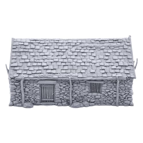 The Stone Barn by Printable Scenery, 3D Printed Tabletop RPG Scenery and Wargame Terrain 28mm Miniatures