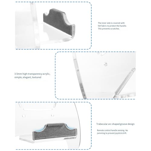Wall Mounted Controller Stand Space Saving Gamepad Wall Hanger Hook with Stable Acrylic Frame Stylish Organiser