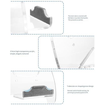 Wall Mounted Controller Stand Space Saving Gamepad Wall Hanger Hook with Stable Acrylic Frame Stylish Organiser