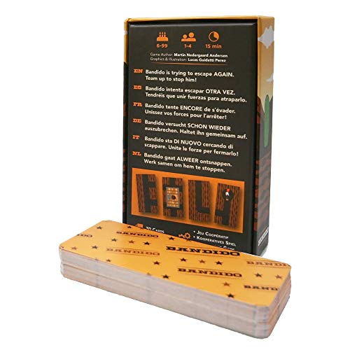 Bandido Card Game - Cooperative Strategy and Route Building Fun! Fun Family Adventure Game for Kids & Adults, Ages 6+, 1-4 Players, 15 Minute Playtime, Made by Helvetiq - style: Bandido