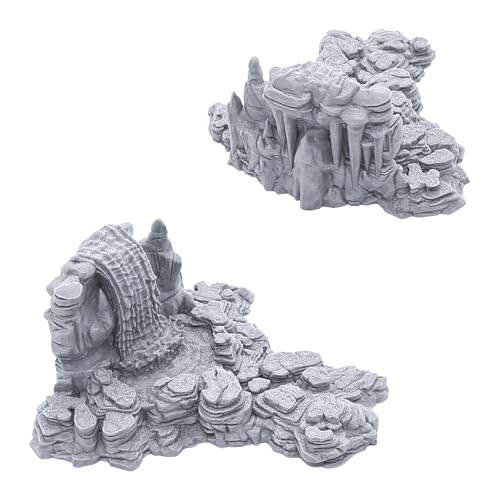 EnderToys Grotto Cavern Pools by Printable Scenery, 3D Printed Tabletop RPG Scenery and Wargame Terrain 28mm Miniatures