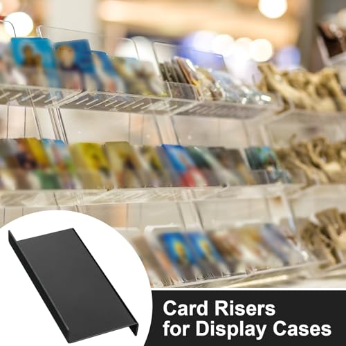 Yalikop 36 Pcs Trading Card Risers for Display Case,Solid | Acrylic Modular Display Risers for Cardshow Vendor Sport Card Board Game - style: Solid