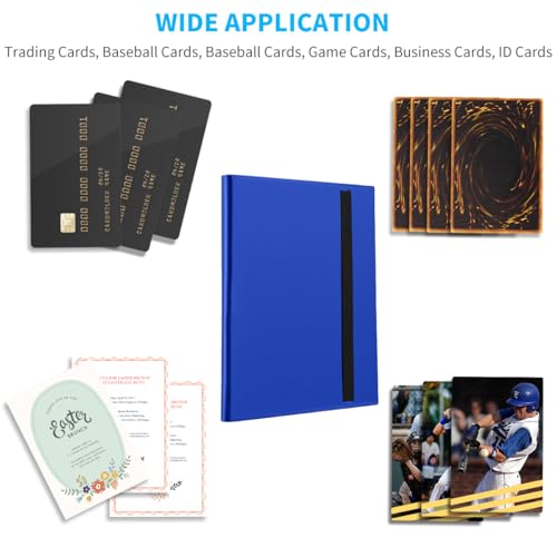 Card Binder, Upgraded 9 Pockets Trading Card Collection Binder for Cards, 360 Card Book Holder Album for Yugioh, MTG, TCG, Magic, Sports Cards - Blue - color: Dark Blue