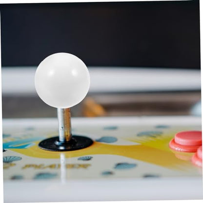 VICASKY Plastic Ball Head Rocker Joystick Handle Game Stick Ball Head Replacement for Arcade Kit - color: White