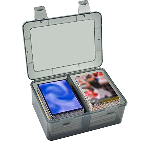 FULLCASE Card Case Holder Compatible with Baseball Football Sports Game, Trading Cards Storage Also for PM TCG/for MTG/for C.A.H/for Topps Display Collector Organizer(Box Only) Gray - color: Grey