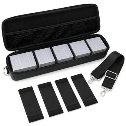 Comecase Trading Card Storage Case, Holds 1500 Cards, Shoulder Strap, Black | Large-Capacity Shoulder Bag Keeps Trading, Sports and Party Game Cards Together for Home Storage, Game Nights and Travel
