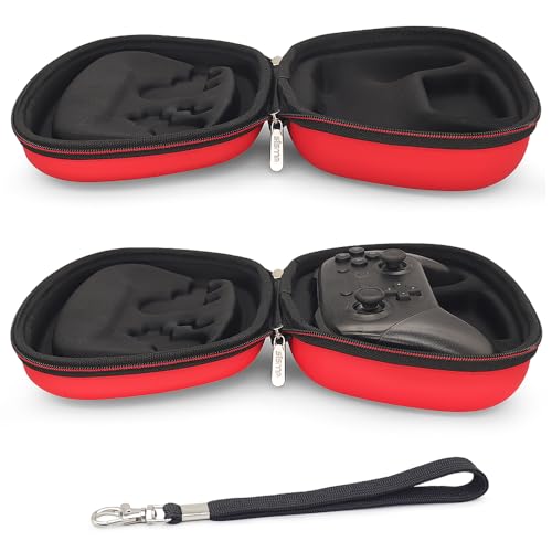 Protective Case Compatible with Nintendo Switch 2 Pro Controller, Hard Shell Original Switch Controller Protection Travel Storage Case Portable Carrying Bag, Red - color: Red