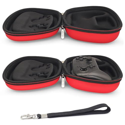 Protective Case Compatible with Nintendo Switch 2 Pro Controller, Hard Shell Original Switch Controller Protection Travel Storage Case Portable Carrying Bag, Red - color: Red