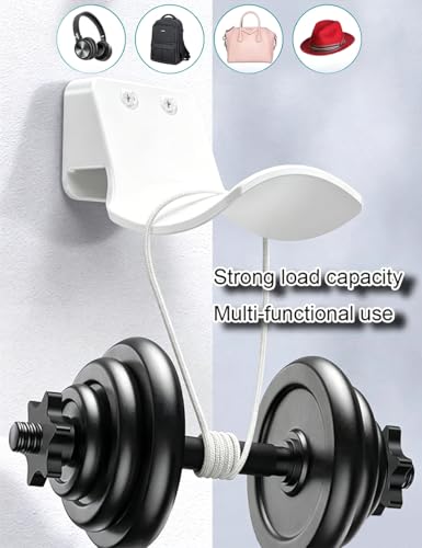 2-Pack Wall Mount Headphone Hanger Adhesive Screw-in Headset Hook | Stand fixted with screws for airpods max sennheiser sony bose beats akg - color: White A(2 Pack)