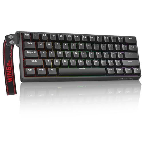 WIN60 HE 60% Mechanical Keyboard Wired, Hall Effect Gaming Keyboard Magnetic Switch Hot Swappable, Adjustable Actuation Rapid Trigger 8000Hz Polling Rate, RGB Keyboard - color: Black