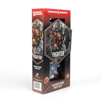 D&D Adventure Dice (Fighter Class: Blue) - style: Fighter Class: Blue