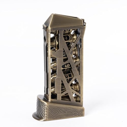 UDIXI Metal DND Bullet Dice Set, Polyhedral Metal Dice Set for D&D RPG | Ancient Bronze Color, Magazines Container and PU Leather Bag, for Dungeons and Dragons Role Playing Games and Tabletop Games - color: Ancient Bronze