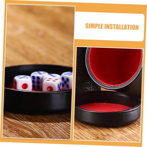 5pcs Plush Lined Dice Cup Lid Replacement for Dice Shaker Tray Easy Installation Storage Cup Base for Games Parties and Professional Use