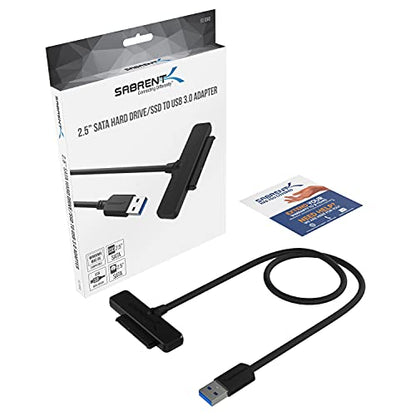 SABRENT USB 3.0 to 2.5in SATA Adapter Cable for SSD & HDD, UASP (EC-SSHD) | USB-A to SATA; 5Gbps; USB-powered, no external power; SATA I/II/III; SSD & laptop HDD; hard drive reader - style: 2.5" SSD/SATA Adapter