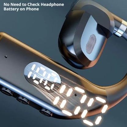 Open Ear Bluetooth Headset V5.4 – Business Wireless Headphones with 200H Standby, 0.5H Fast Charging, 10M Stable Connection, Clear Voice for Office, Driving, Remote Work (1pcs) - size: 1pcs