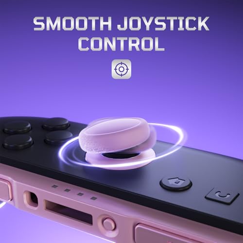 eXtremeRate Replacement 3D Joystick & Thumb Grips & Side Rail Shell Buttons for Nintendo Switch 2 JoyCon, Console Rail Stickers Left Right Analog Thumbsticks Caps for Switch 2 - Cherry Blossoms Pink - color: Cherry Blossoms Pink