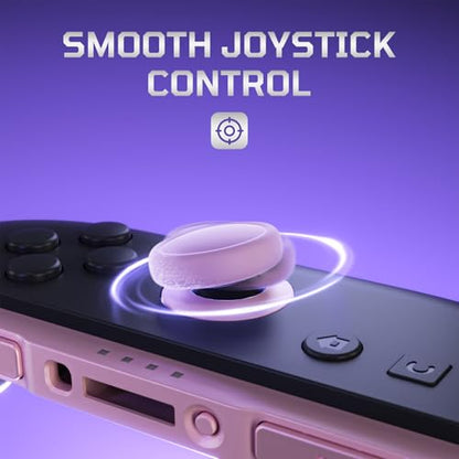 eXtremeRate Replacement 3D Joystick & Thumb Grips & Side Rail Shell Buttons for Nintendo Switch 2 JoyCon, Console Rail Stickers Left Right Analog Thumbsticks Caps for Switch 2 - Cherry Blossoms Pink - color: Cherry Blossoms Pink