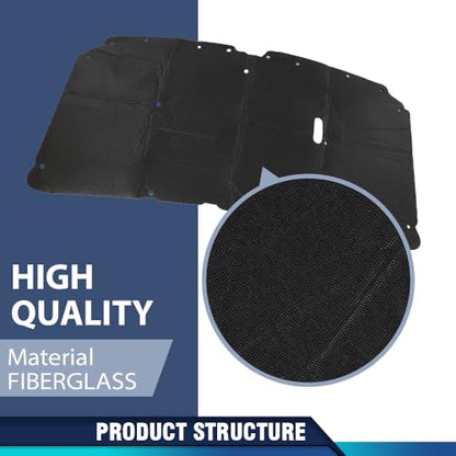 PIT66 Hood Insulation Pad Compatible with Ford F250 F350 F450 & Excursion 1999 2000 2001 2002 2003 2004 2005 2006 2007 - style: 1999-2007 Ford F250