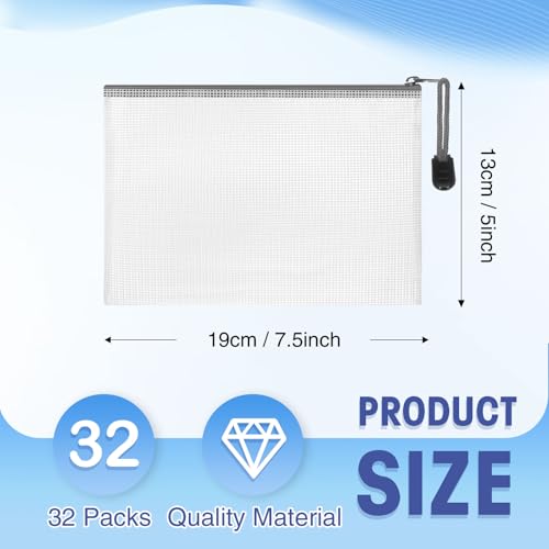 Jetec 32 Pcs Mesh Zipper Bags Bikini Organizer,Grey,7.5 x 5 Inch - color: Grey, size: 7.5 x 5 Inch