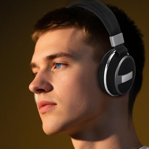 Headset Open Back Gaming Headphones Mic Wired Wireless, Foldable Design, 1.57 in / 40 Mm Driver, Pu Ear Cushions Soft, Tf Card Slot, Pc and Mobile Gaming