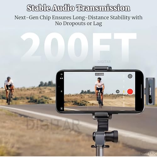 Wireless Lavalier Microphone for PC/iPhone/Android/iPad, Clip-on Mics for Audio Video Recording, Bluetooth USB Lavalier Lapel Microphones for YouTube TikTok Vlogging Singing Content Creator