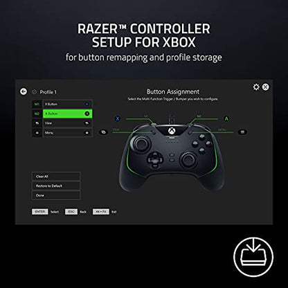 Razer Wolverine V2 Wired Gaming Controller for Xbox Series X|S, Xbox One, PC: Remappable Front-Facing Buttons - Mecha-Tactile Action Buttons and D-Pad - Trigger Stop-Switches - White - color: White, size: Controller Only, style: Wolverine V2