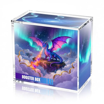 Mcbazel Acrylic Display Case Protector for PKMN Booster Box, 5mm Thick Clear Magnetic Case Holder with UV Protection Compatible with PKMN Booster Boxes (Not for Japanese Booster Boxes)