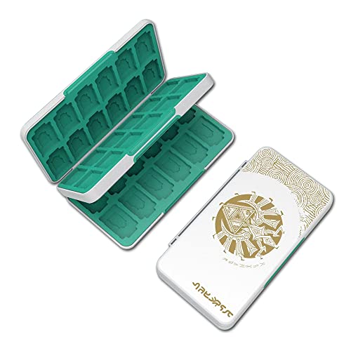 PERFECTSIGHT Switch Game Card Case Compatible with Nintendo Switch Games & Micro SD Cards, Switch 2 Game Holder Cartridge Case with 48 Game Card Slots Storage, White Kingdom - color: White Kingdom, size: 48 Slots