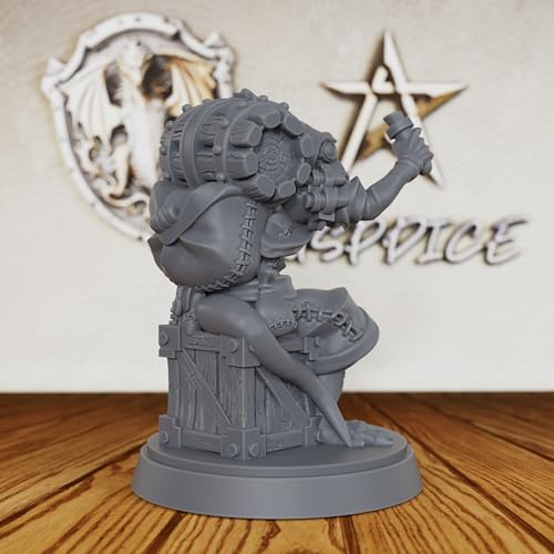 TTRPG Unpainted Miniatures for Tabletop RPG Game - Fantasy Minis Figurine for Dungeon Masters & Role Playing, 28mm Scale RPG Accessory Figure for Miniature Game - Skaven Alchemist (AS214)