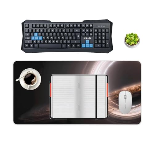 Gaming Mouse Pad, Interstellar Gargantua Black Hole Mouse Pad 11.8x23.6Inch Large Extended Computer Mouse Mat Keyboard Full Desk Mousepad for Gaming, Office, Home - color: style-2, size: 11.8 x23.6-Inch