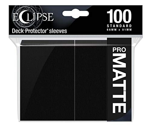 Ultra Pro E-15613 Eclipse Standard Matte Sleeves 100 Pack-Jet Black - color: Jet Black