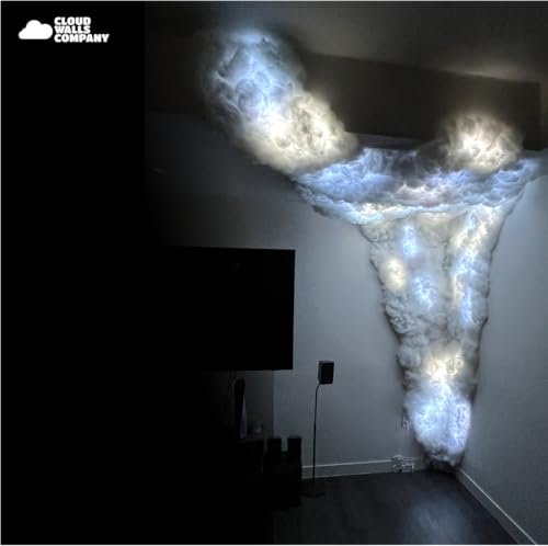 Cloud Light Ceiling Panels & LED Lights – Peel-and-Stick, 32.8 ft LED Strips, Alexa-Enabled, Aesthetic Room Decor for Bedrooms, Dorms, Gaming Rooms, Home Theater, Content Creators, AirBNB Décor