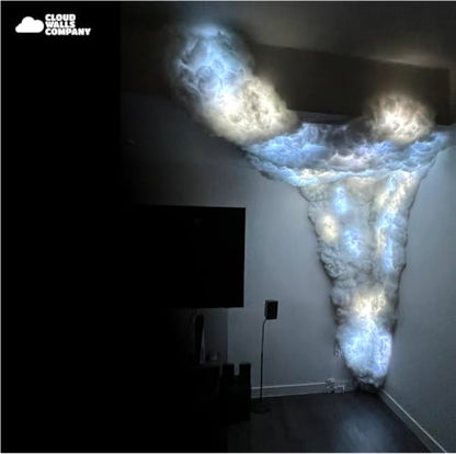 Cloud Light Ceiling Panels & LED Lights – Peel-and-Stick, 32.8 ft LED Strips, Alexa-Enabled, Aesthetic Room Decor for Bedrooms, Dorms, Gaming Rooms, Home Theater, Content Creators, AirBNB Décor
