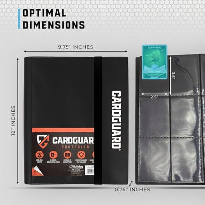 CardGuard Trading Card Binder Pro-Folio – 9 Pocket Binder - Side-Loading Album, Durable & Acid-Free Storage for Pokémon, YuGiOh, MTG, TCG, Game & Sports Cards, Black - color: Black