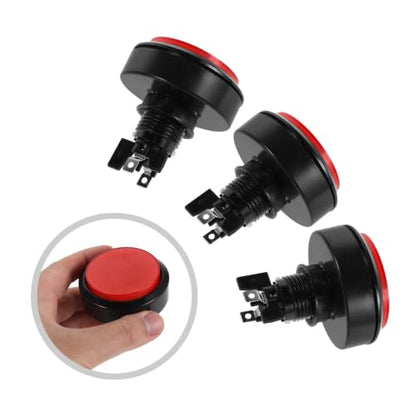 HOMSFOU 5pcs Round LED Arcade Reset Push Button Switch with Seamless Compatibility and Easy Installation for Game Console Cabinets and Lowlight Arcade Setups