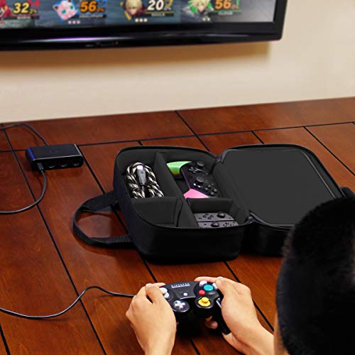 USA Gear Sling Bag Compatible with Nintendo Switch 2, Dock Station, Gamecube / Pro Controller, Joy Cons & more Nintendo Switch 2 Accessories - Customizable Interior, Shoulder Strap - Black - color: Black